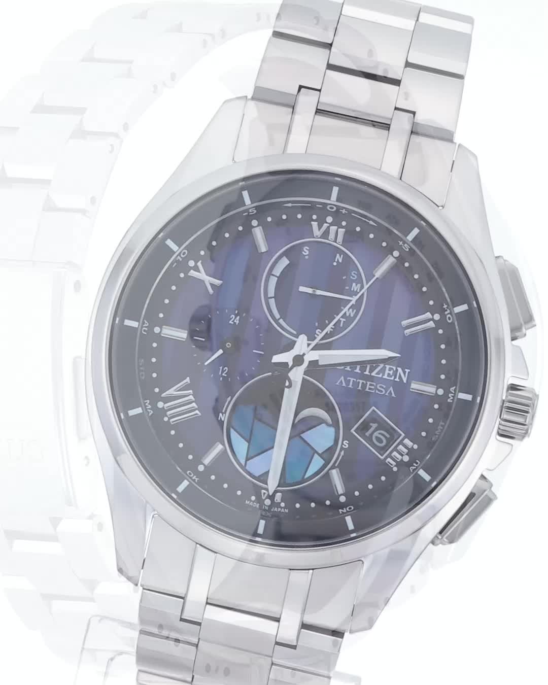 Amazon.co.jp: [CITIZEN] 腕時計 ATTESA (電波時計/ルナプログラム